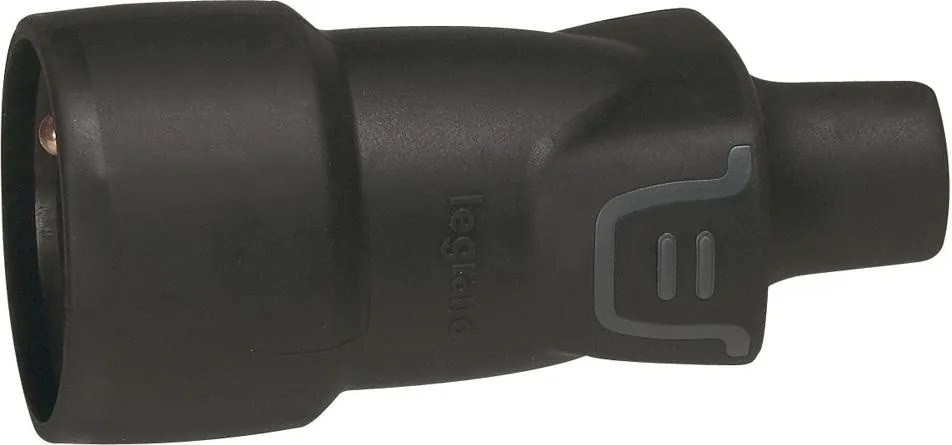 Legrand Куплунг френски черен 2P+Т 16A ІР44 250V гумиран  /10бр/ - 050446