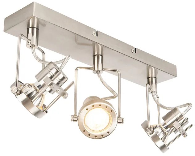 Индустриален прожектор стомана 3 светлини въртящ се и накланящ се - Suplux