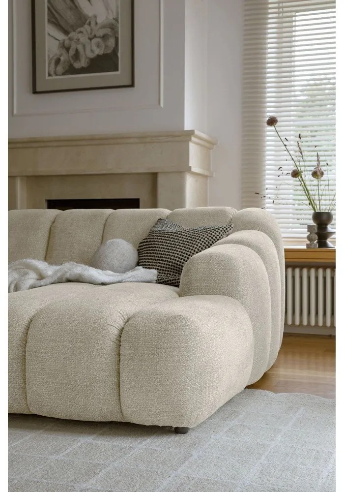 Бежов ъглов диван (десен ъгъл) Shell – Miuform