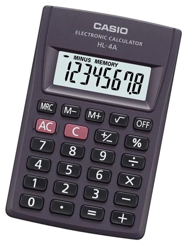 Калкулатор Casio HL-4A, Сив