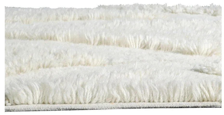 Бяла вълнена пътека подходяща за пране и ръчно изработена 70x200 cm Enkang Ivory – Lorena Canals
