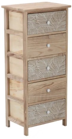 Комод  LUIZA  с 5 чекмеджета - бохо дизайн, 40 x 29 x 90 cm