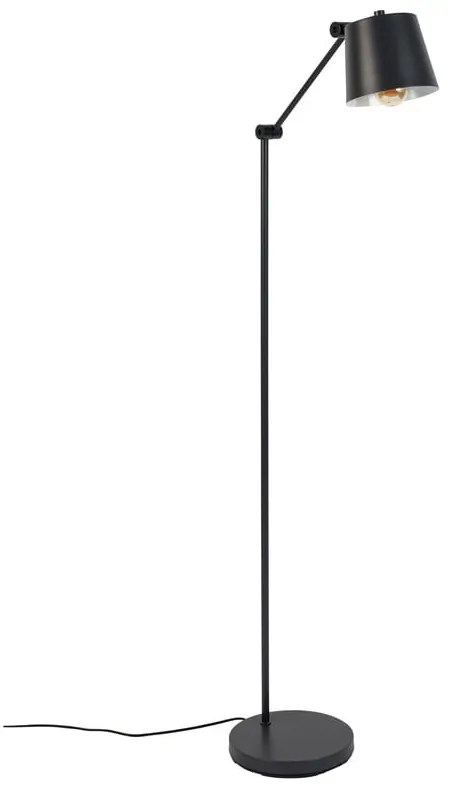 Черна подова лампа с метален абажур (височина 135 cm) Hajo – White Label