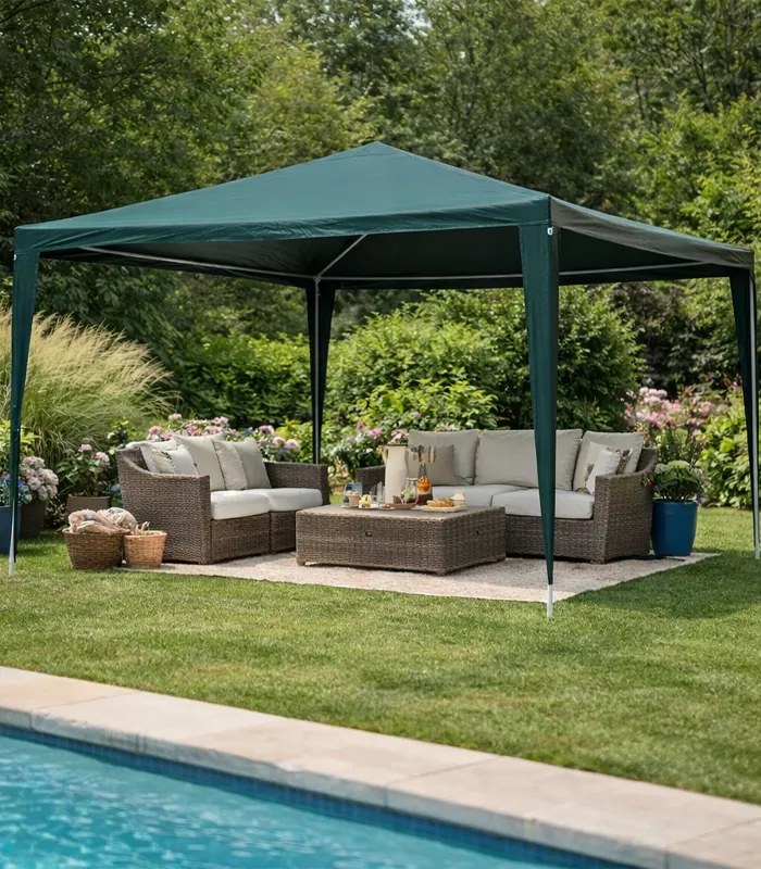 Градинска беседка, парти шатра 3 x 4 м със стени и прозорци