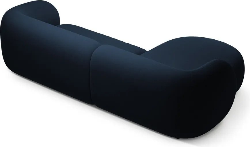 Син кадифен ъглов диван (ляв ъгъл) Kate – Micadoni