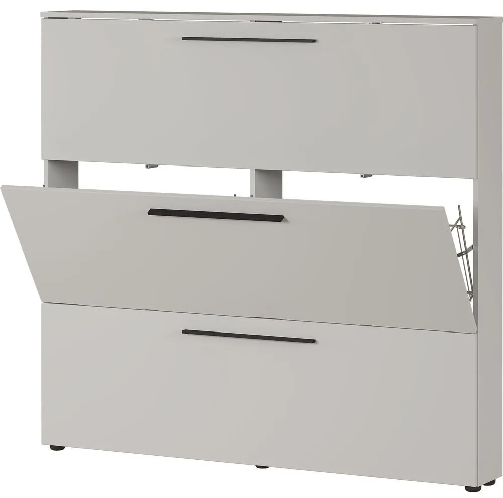 Сив и бежов шкаф за обувки с панти Utah - Germania