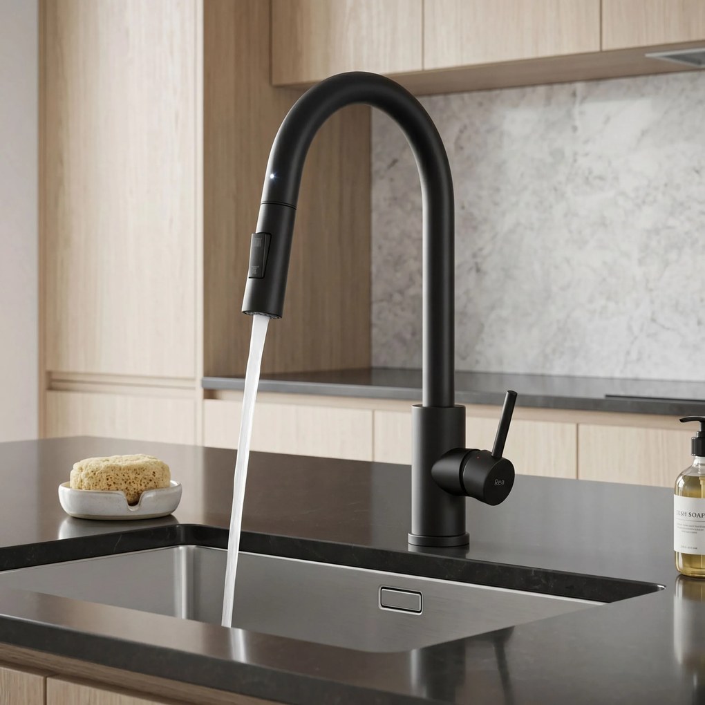 Смесител за кухня Rea Fresh Touch Black Matt