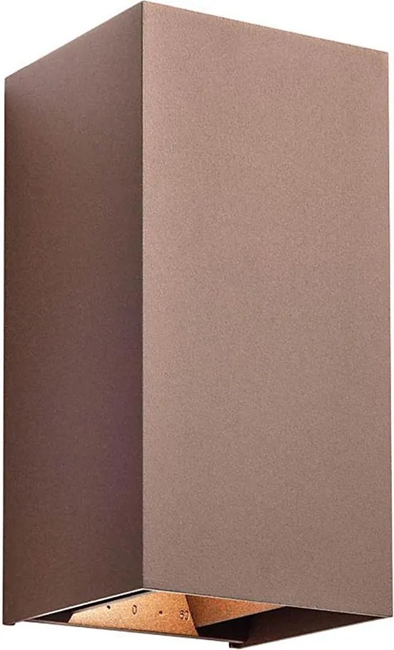 Redo 90554 - LED външно стенно осветително тяло VARY 2xLED/10W/230V 3000K IP54 кафяво