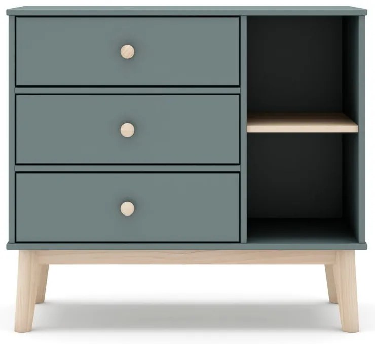 Детски скрин сиво-зелен 90x81x40 cm Esteban – Marckeric