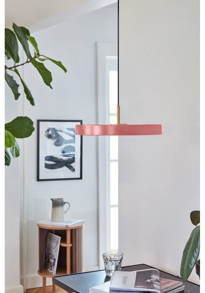 Розово LED висящо осветително тяло с метален абажур ø 31 cm Asteria Mini – UMAGE