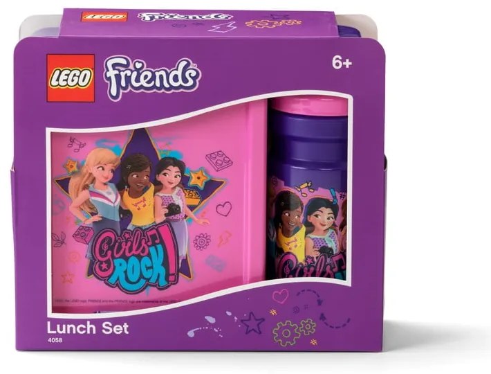 Комплект бутилка за вода и кутия за закуски Friends Girls Rock - LEGO®