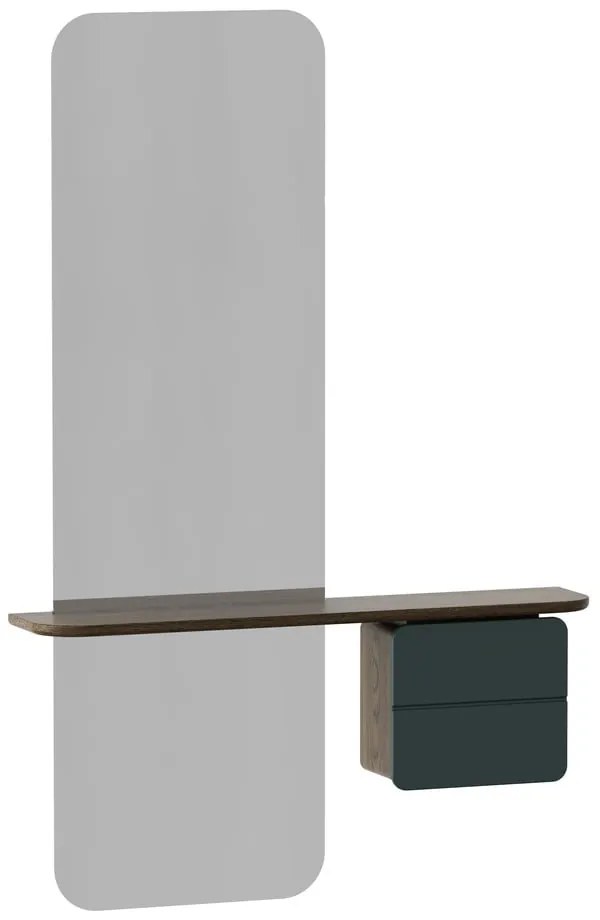 Тъмнозелен/кафяв комплект за коридор в дъбов декор One More Look - UMAGE