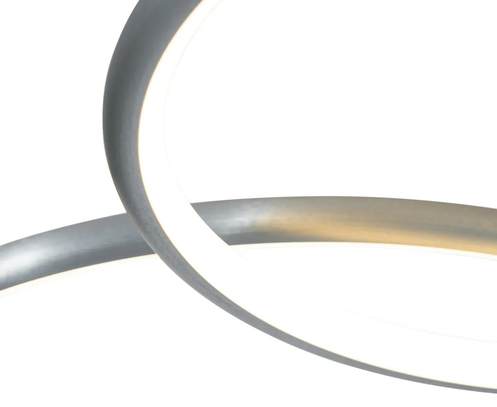 Таванна лампа от стомана с LED 3-степенна димираща 4-светлина - Joaniqa
