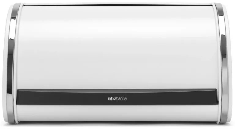 Кутия за хляб Brabantia Roll Top 1003254, 11 л, 31.6x26.5 см, Специална структура, Бял/Инокс