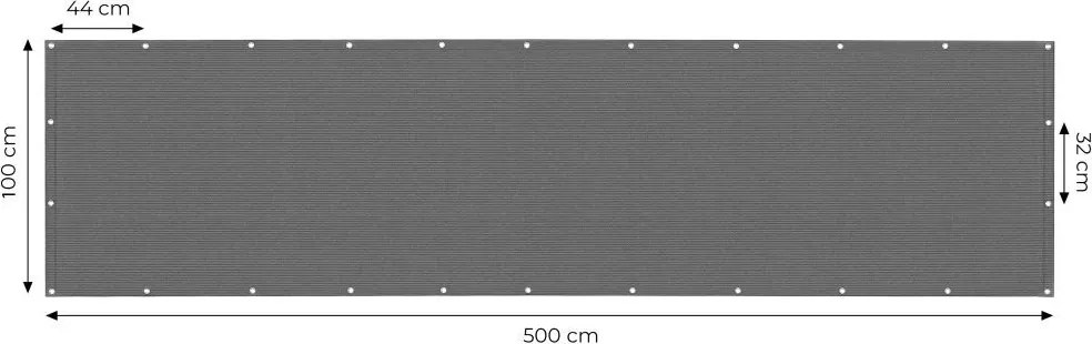 HDPE балконски екран с мрежа - защитен екран за балкони и огради Šírka: 100 cm | Dĺžka: 700 cm