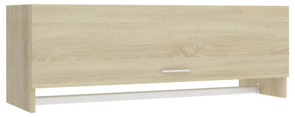 808236 vidaXL Гардероб, дъб сонома, 100x32,5x35 см, инженерно дърво