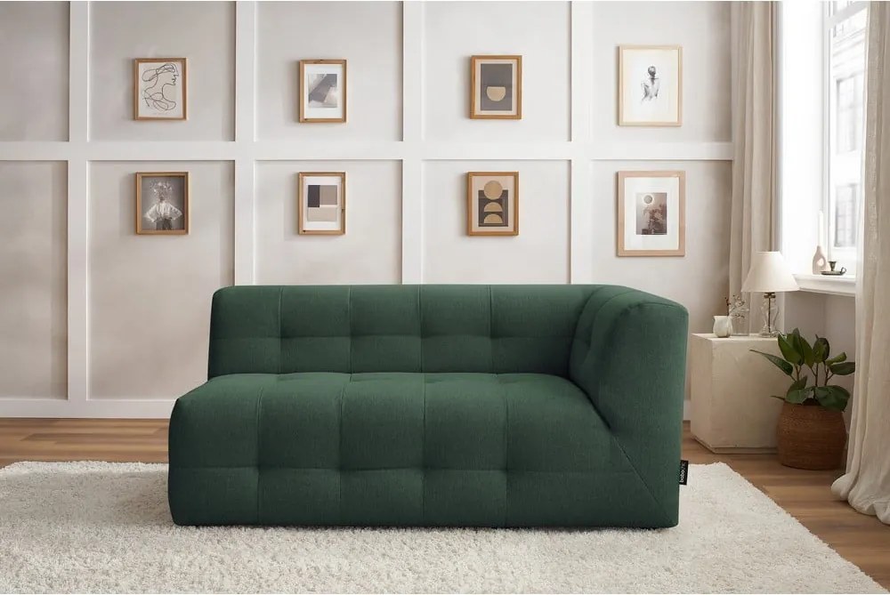 Тъмнозелен модул за диван (десен ъгъл) Kleber - Bobochic Paris