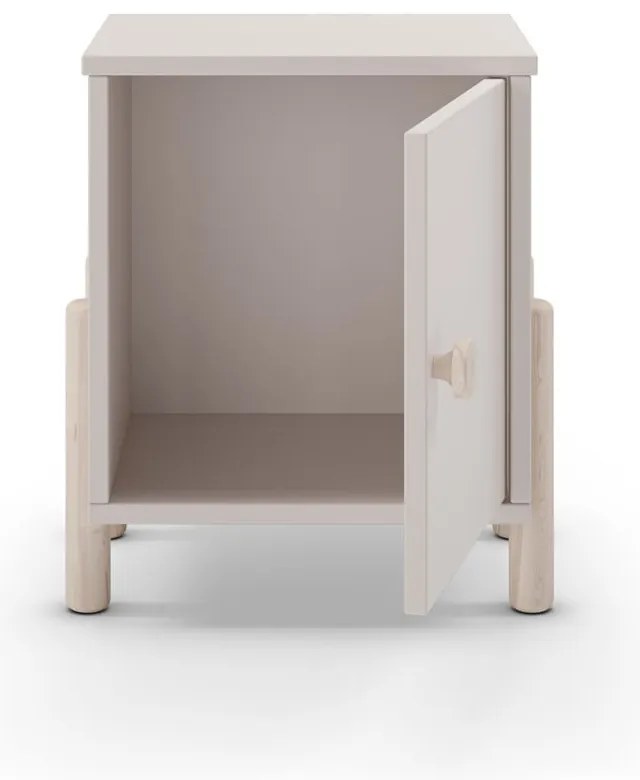 Кремаво детско нощно шкафче от масивен бор Enola – Marckeric