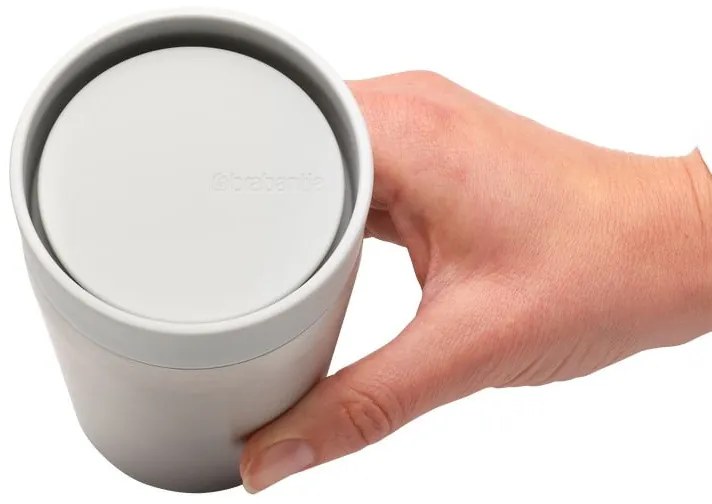 Термо чаша Brabantia Make&Take 1008492, 200 мл, Без разливане, Без BPA, Светлосив