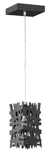 ONLI - Пендел FORESTA 1xE27/15W/230V черен