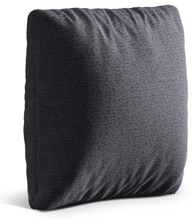 Тъмносива възглавница за диван от прежда с примки от букле Kemi – Cosmopolitan Design