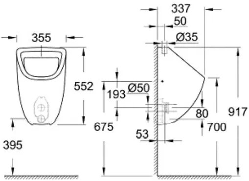 Писоар Grohe Bau Ceramic II