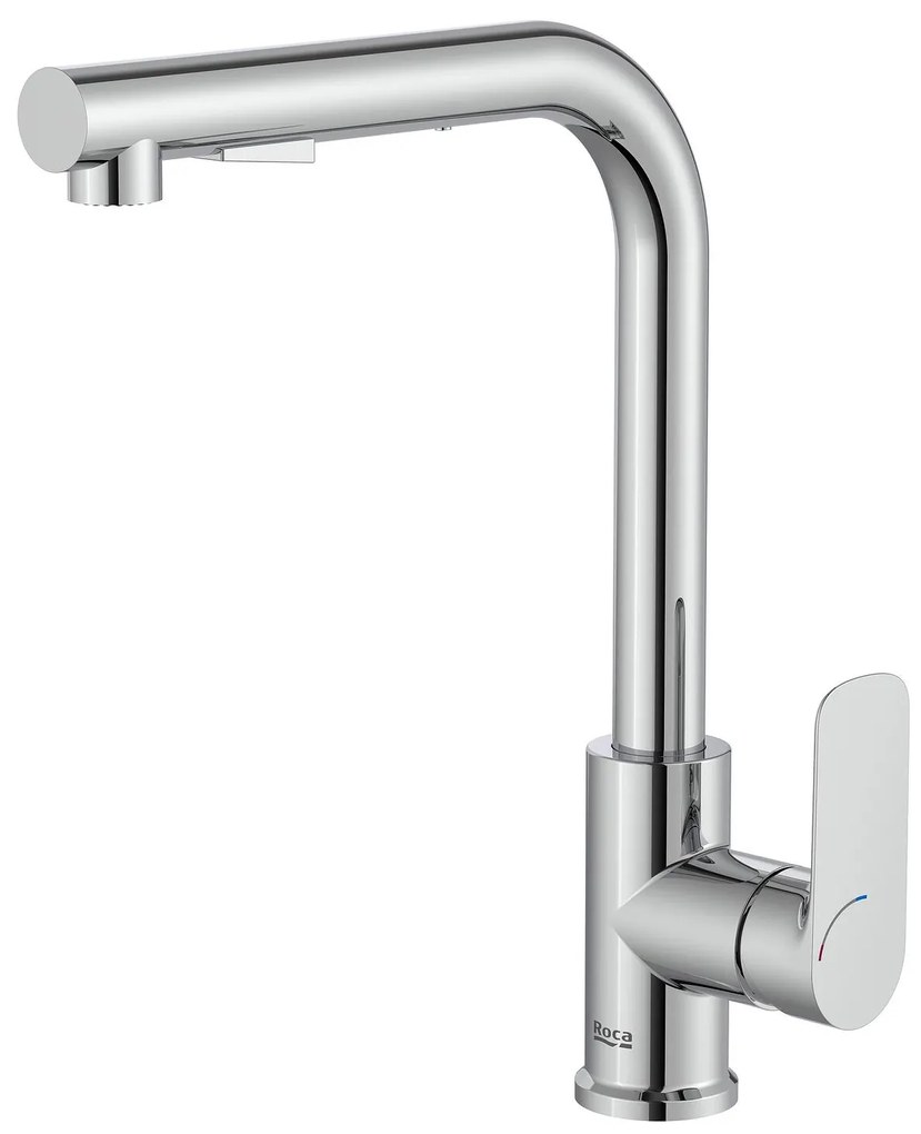Стоящ смесител за кухня, Roca, A5A856EC00, с въртящ, изваждащ се чучур с 2 функции