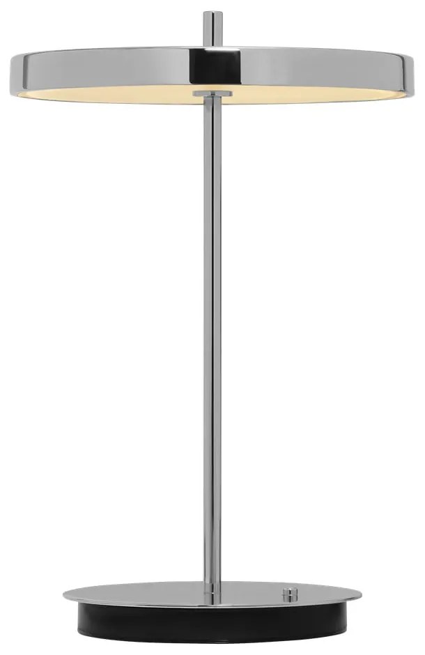 LED затъмняваща се настолна лампа с метален абажур в сребрист цвят (височина 31 cm) Asteria Move – UMAGE