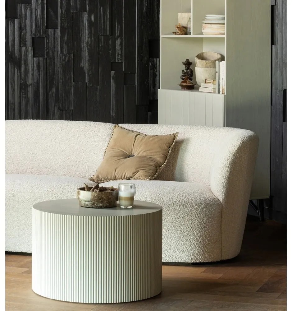 Бежова кръгла масичка за кафе ø 60 cm Sanne - WOOOD