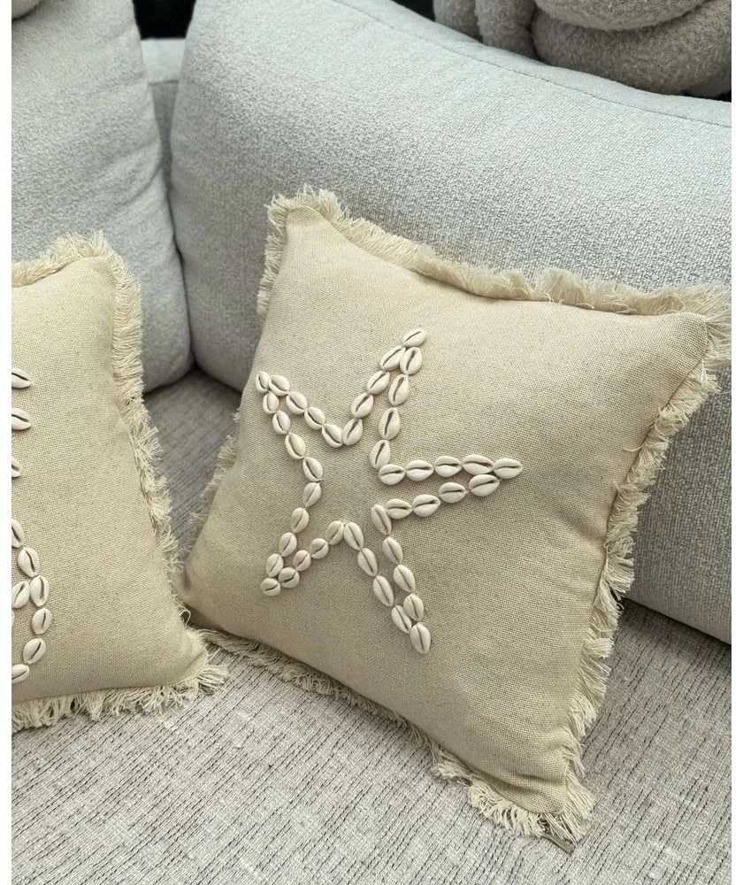 Памучна калъфка за възглавница 43x43 cm Seashells – Mioli Decor