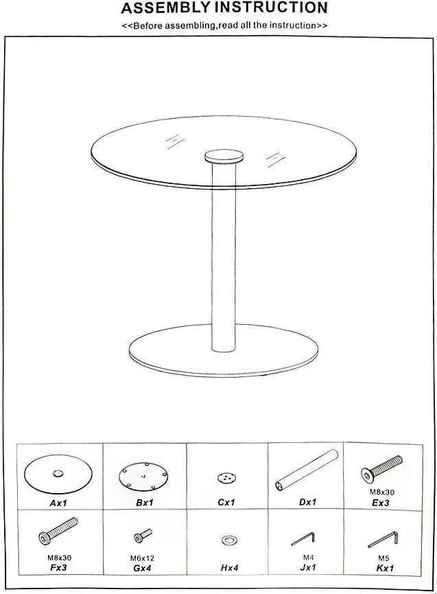 Кръгла трапезна маса със стъклен плот ø 90 cm Metropolitan – Premier Housewares