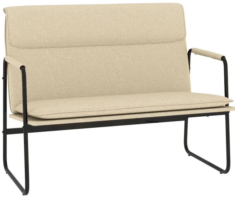 351357 vidaXL Пейка, кремава, 100x64x80 см, текстил