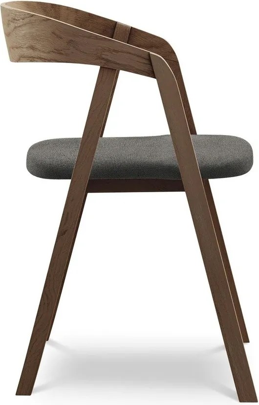 Сив трапезен стол от масивна дървесина Erika – Makamii