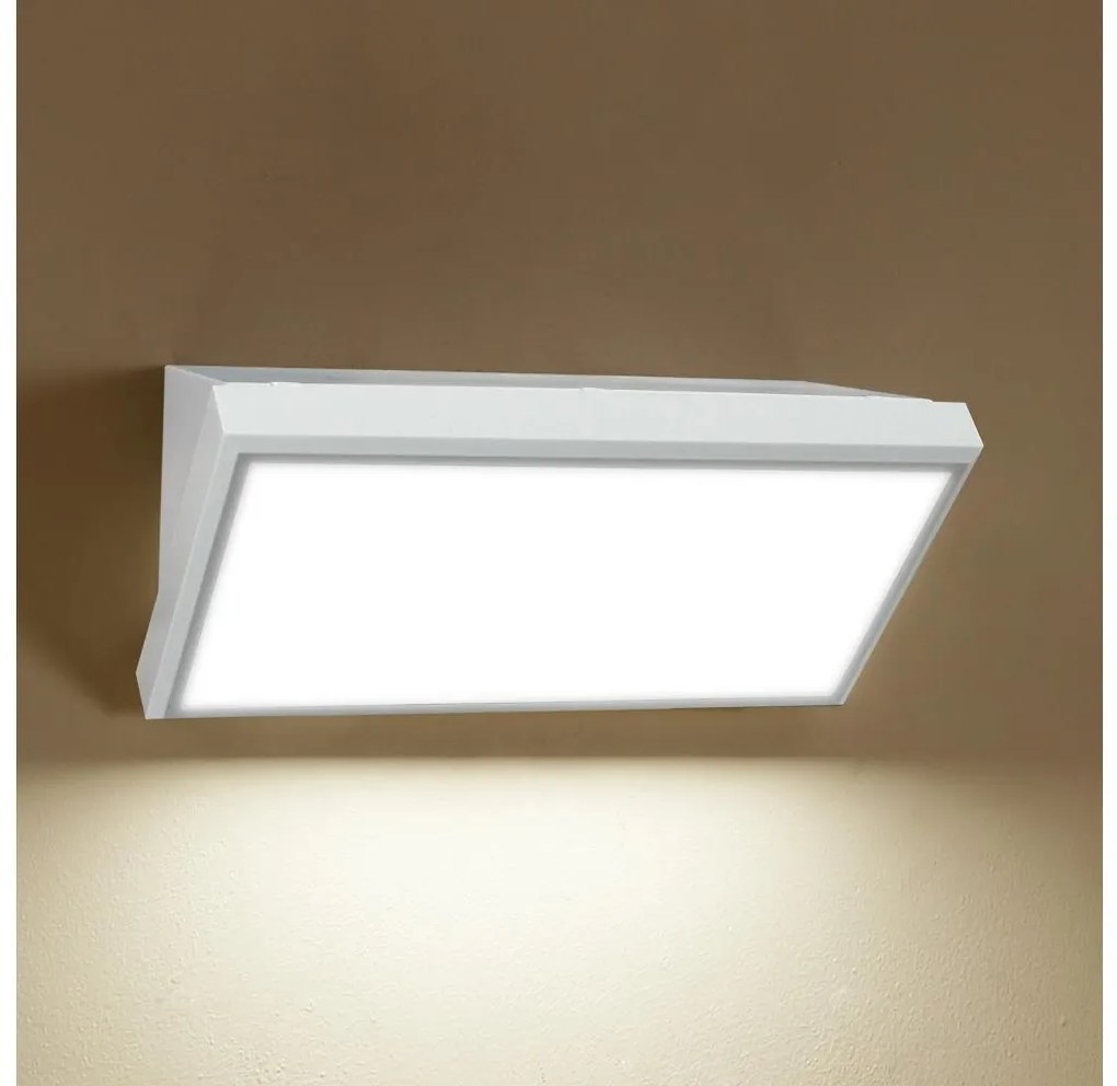 Brilagi-LED Екстериорен аплик със сензор TRIANGLE LED/20W/230V бял IP65