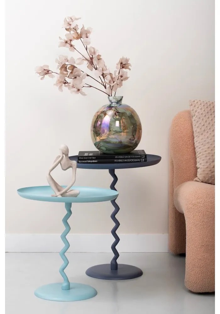 Метална кръгла странична масичка ø 40 cm Zig Zag – Leitmotiv