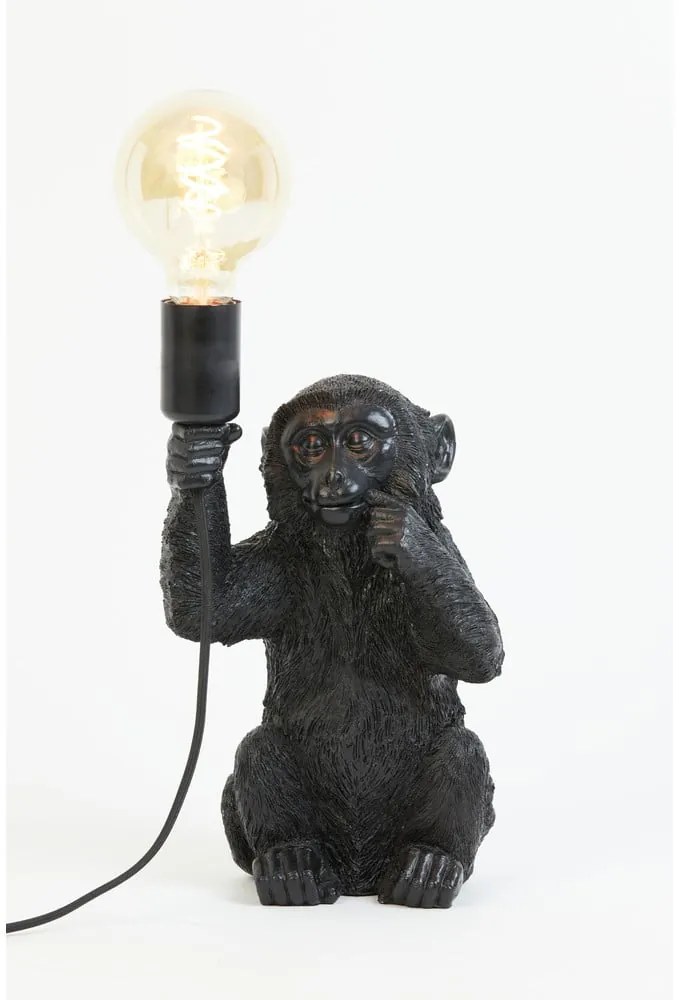 Черна настолна лампа (височина 34 cm) Monkey - Light &amp; Living