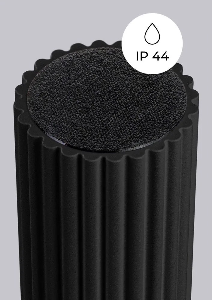 Черно осветително тяло за таван със стъклен абажур ø 12 cm Orbital – Sollux