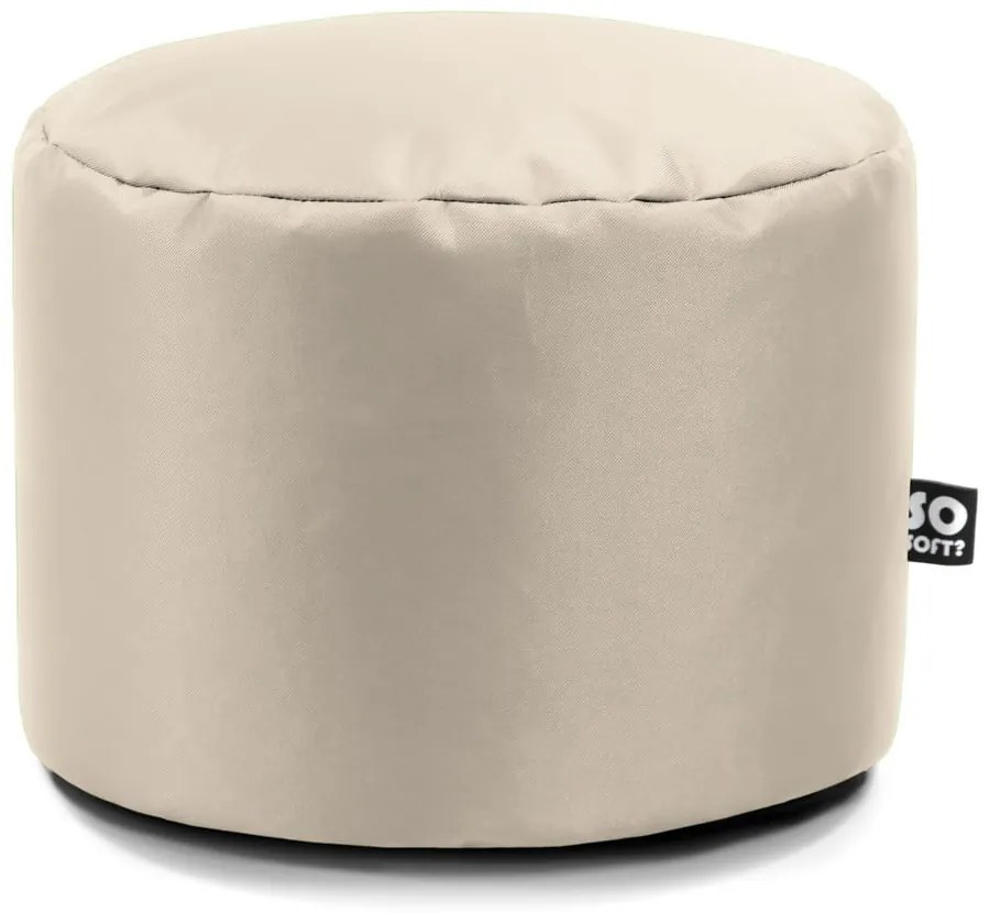 Бежов детски пуф от изкуствена кожа Dot M – So Soft?