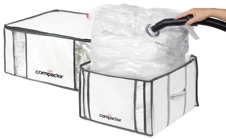 Вакуумни подсилени текстилни кутии за съхранение на дрехи в комплект от 2 бр. 50x65x27 cm Life – Compactor