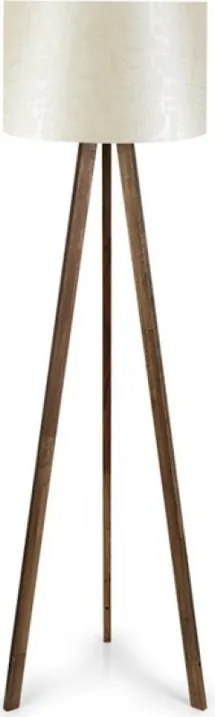 Rosling Mdf/текстил/Pvc подова лампа в орех/бежов цвят 38x21x140см.
