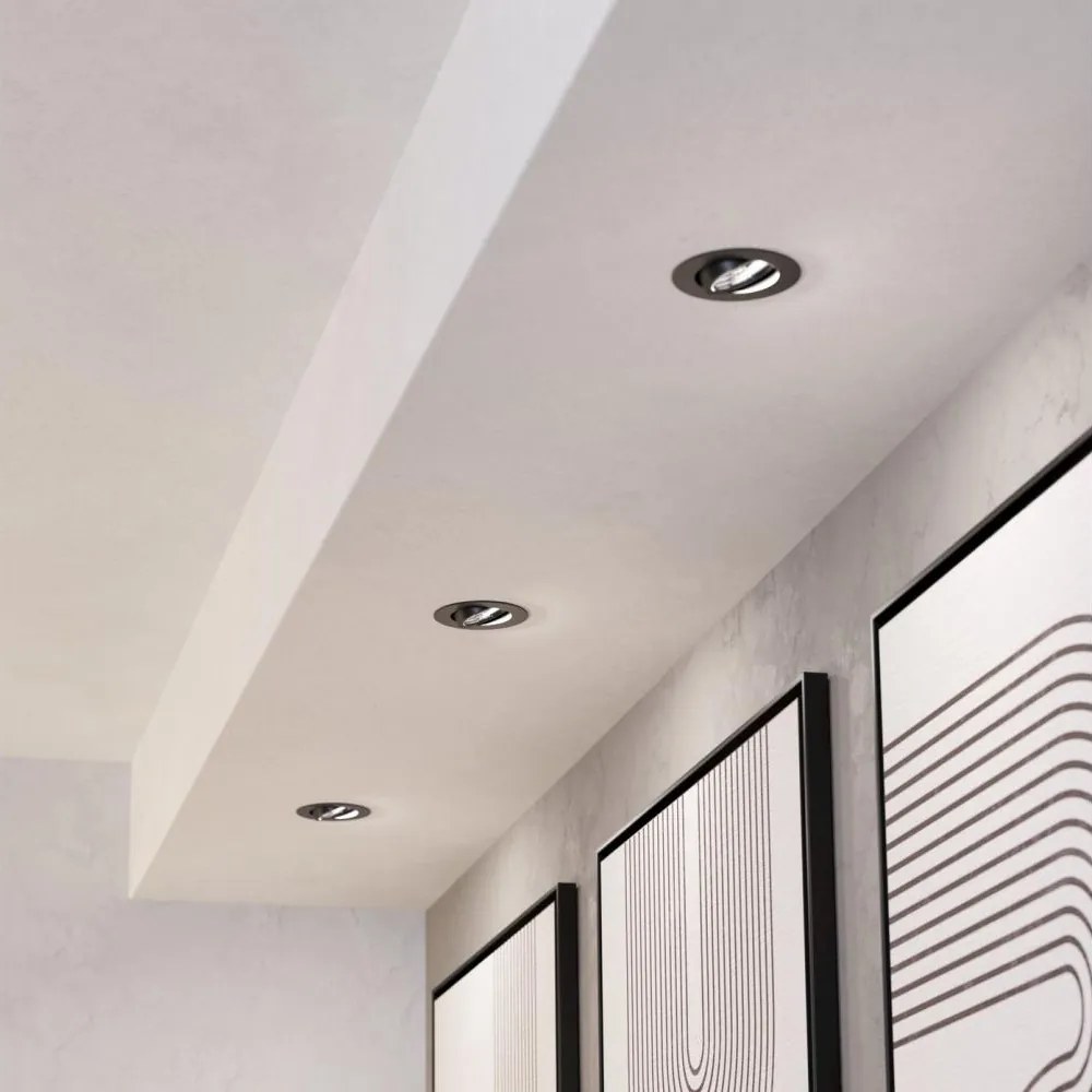 Eglo 902281-комплект 3xLED димируемо вградено таванно осветително тяло SALICETO LED/6,4W/230V диам.8,8cm черно