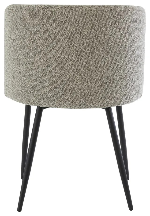 Сив тапициран трапезен стол Elyna – Light & Living