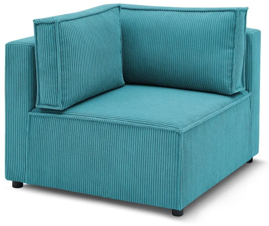 Син променлив модулен диван от велур Nihad modular - Bobochic Paris