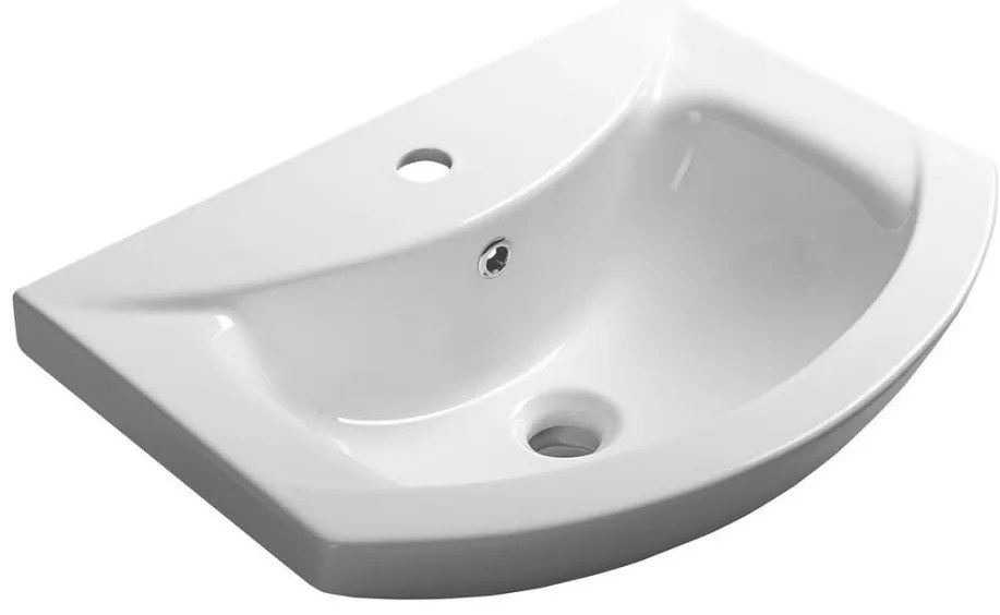 Aqualine - Вграден умивалник ZERO 55x44 cm керамика/бял