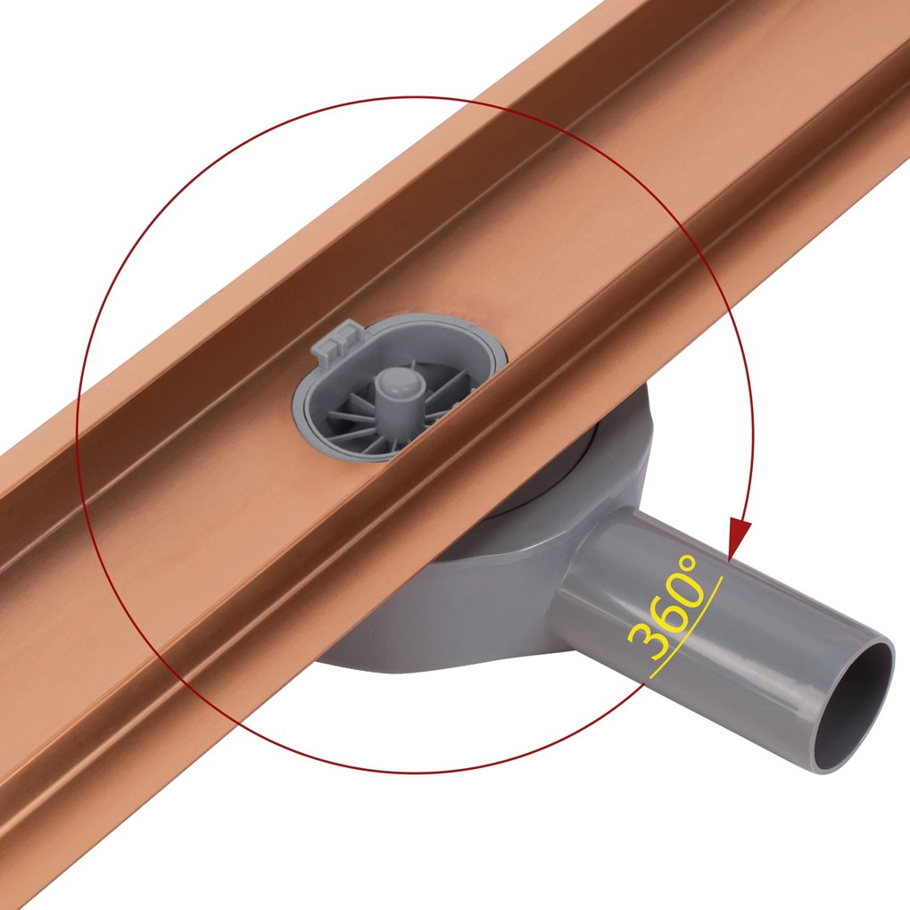 Линеен отводнител REA Neox pro Brushed l. Copper 60