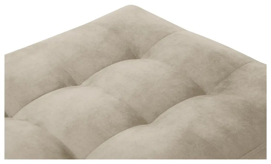 Бежово кадифено столче за крака Santo - Milo Casa