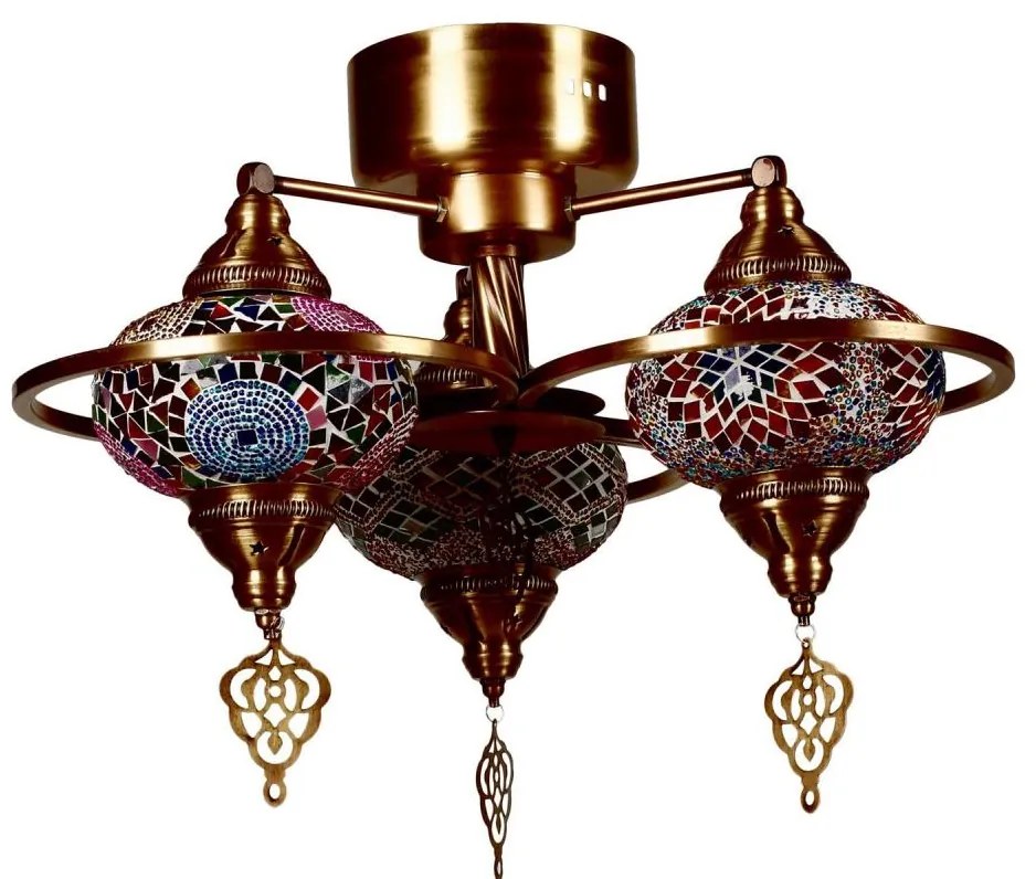 Полилей за повърхностен монтаж YENI 3xE27/40W/230V месинг