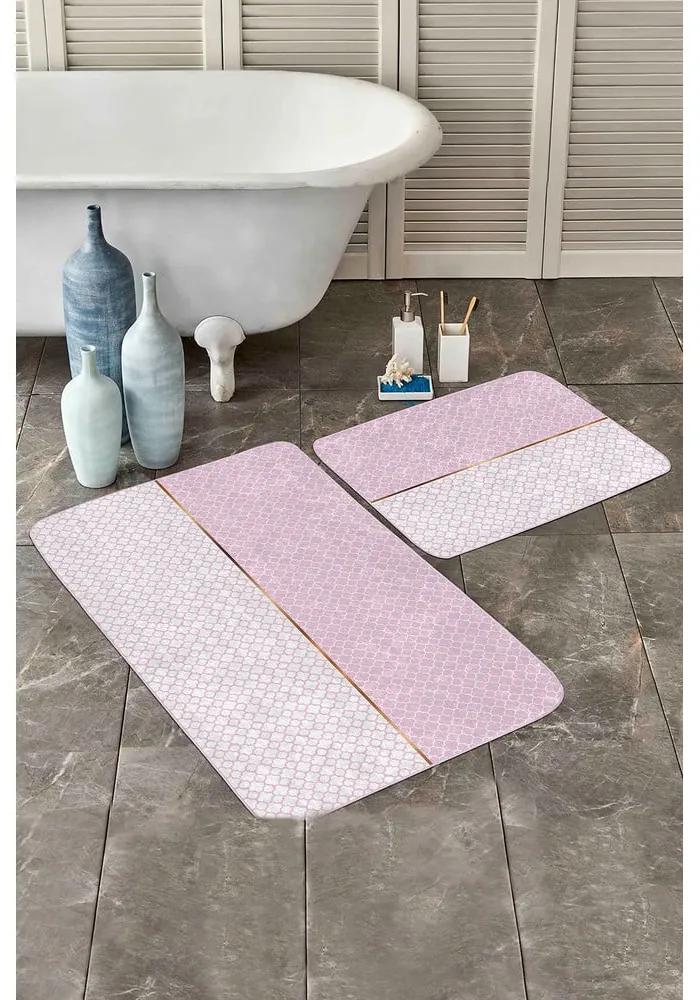 Розови килими за баня в комплект 2 бр. 60x100 cm – Mila Home