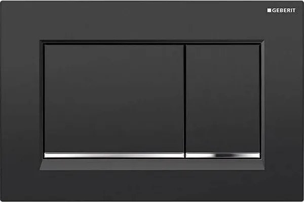Geberit 115.883.KM.1 - Бутон за промиване Sigma30 24,6x16,4 cm черен/лъскав хром