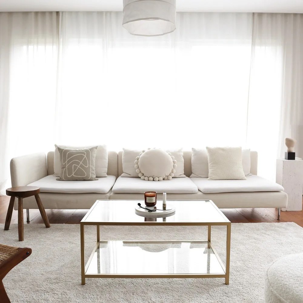 Масичка за кафе в златисто 60x90 cm Astro - Neostill